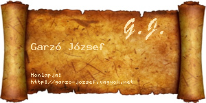 Garzó József névjegykártya